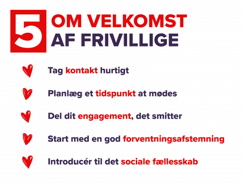 5 om velkomst af frivillige