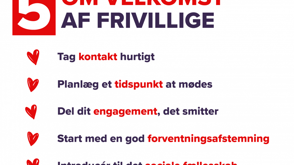 5 om velkomst af frivillige